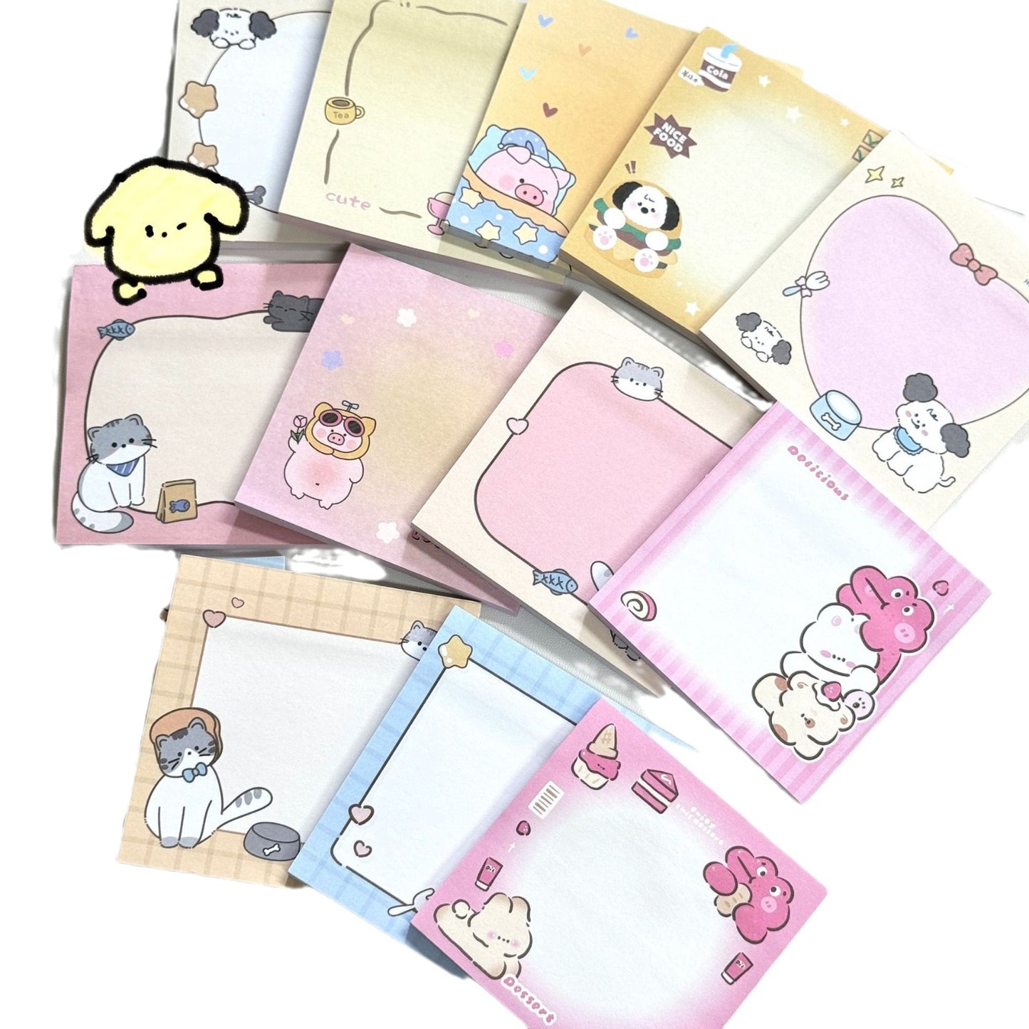 Cute Cartoon Sticky Note (Bags Open in Live)